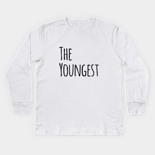 THE YOUNGEST Kids Long Sleeve T-Shirt